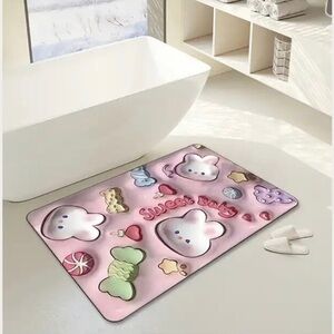 Foot Rabbit Mat Bathroom Carpet Upholstery Kitchen and Home Slip-resistant Bath
